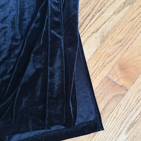 Vintage Smart Set Velour Black Dress - Picture 5 of 9
